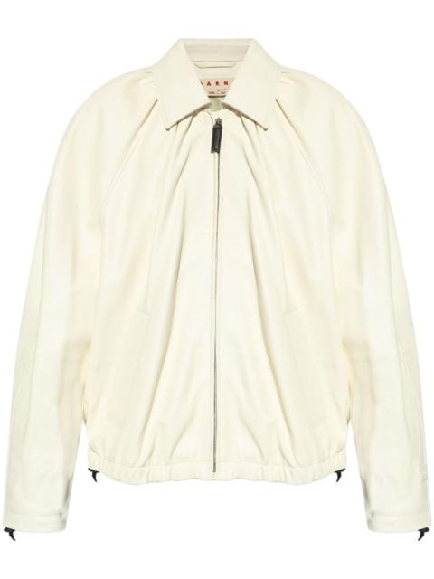 Marni lamb skin collared jacket