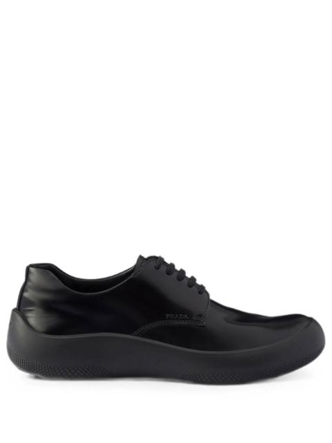 Prada Brushed Leather Lace-Up Shoes