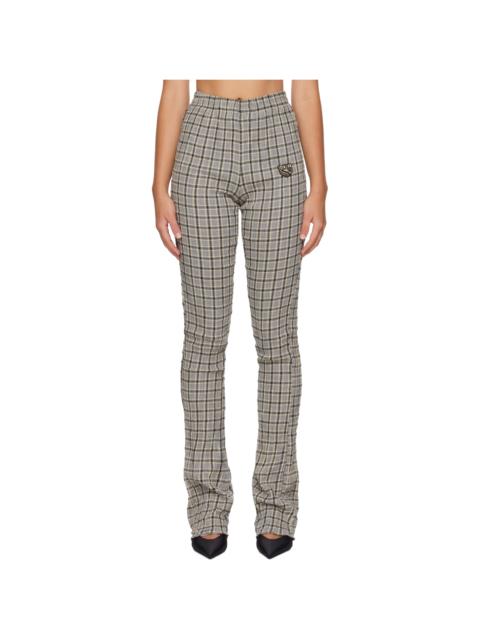 Diesel Gray Check Trousers