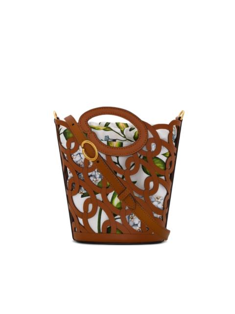 Oscar de la Renta cutout leather bucket bag