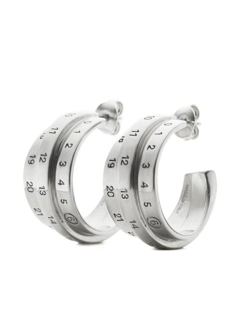 MM6 Maison Margiela Mm6 Maison Margiela Triple Number Hoop Earrings