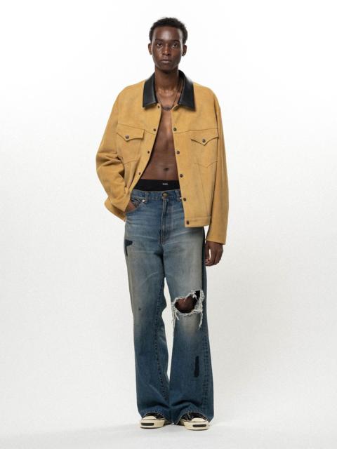 KAMIYA Repaired Wide Bootcut Denim Pants