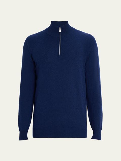 Brunello Cucinelli Men's Cashmere Quarter-Zip Sweater