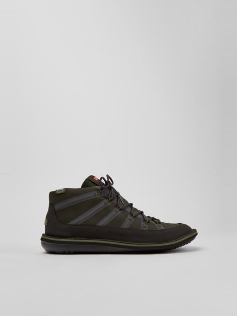 CAMPER Beetle Green and Gray Ankle Boots for Men.