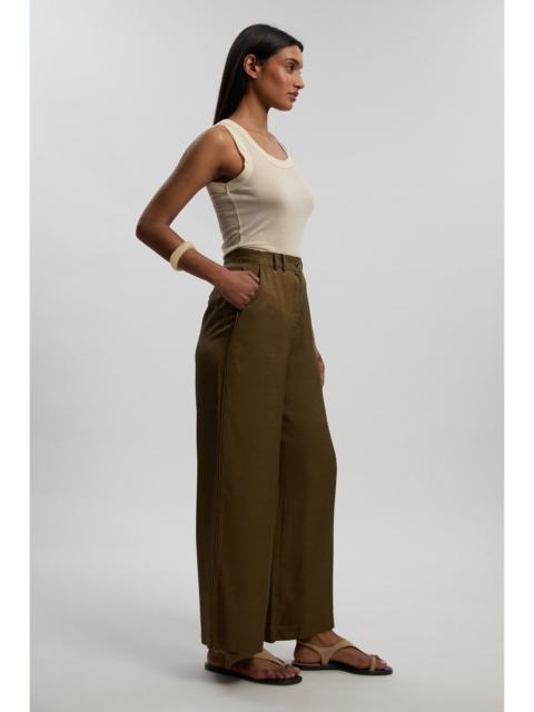 KAREN MILLEN Premium Viscose Linen Woven Straight Leg Trouser