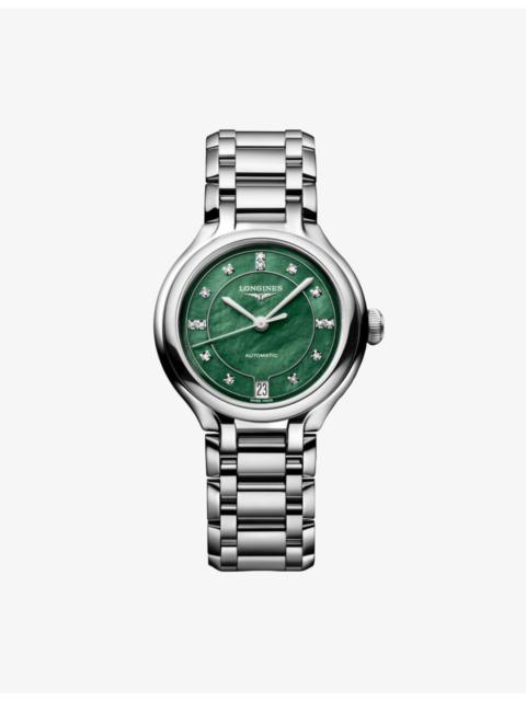 Longines PrimaLuna Stainless-Steel And 0.060ct Diamond Automatic Watch 34mm