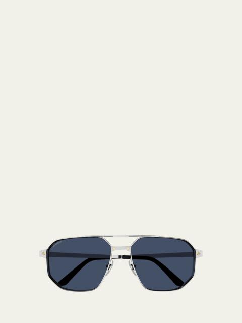 Cartier Men's CT0462S Metal Aviator Sunglasses