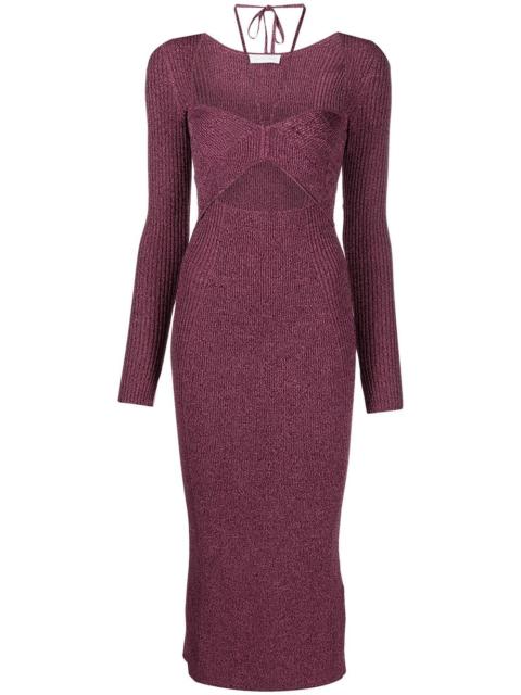 SIMKHAI cut-out detail knitted dress