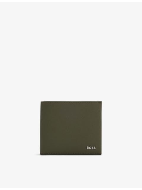 BOSS Logo-Plaque Leather Wallet
