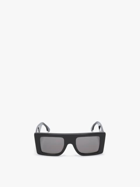 Victoria Beckham Oversized Frame Sunglasses In Black