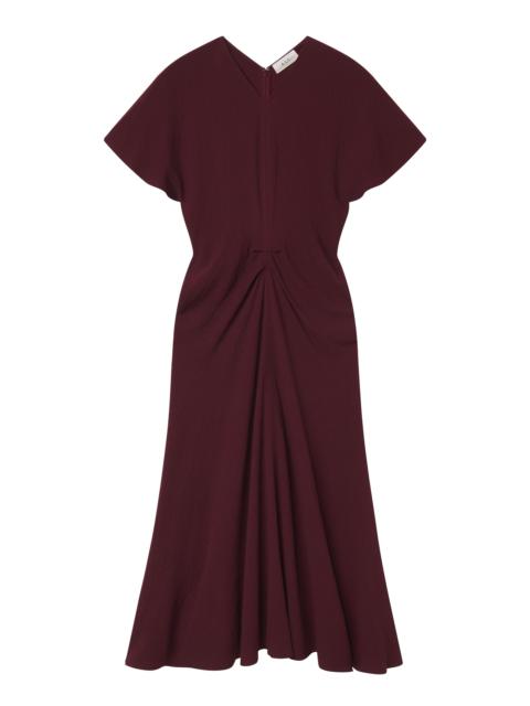 A.L.C. Rem Textured Crepe Ruched Midi Dress