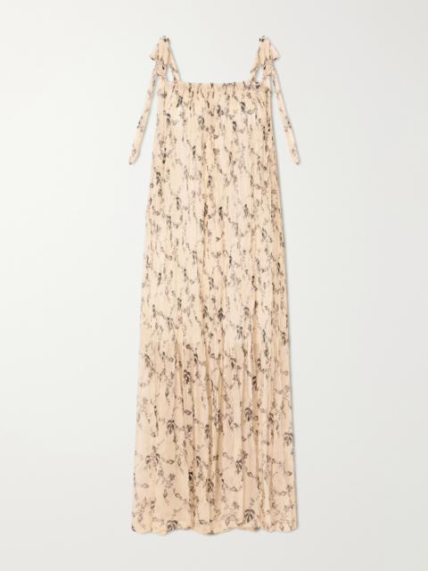 ALIX OF BOHEMIA Emrys Shadow Floral-print Gathered Midi Dress