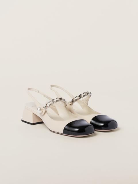 Miu Miu Leather slingback pumps