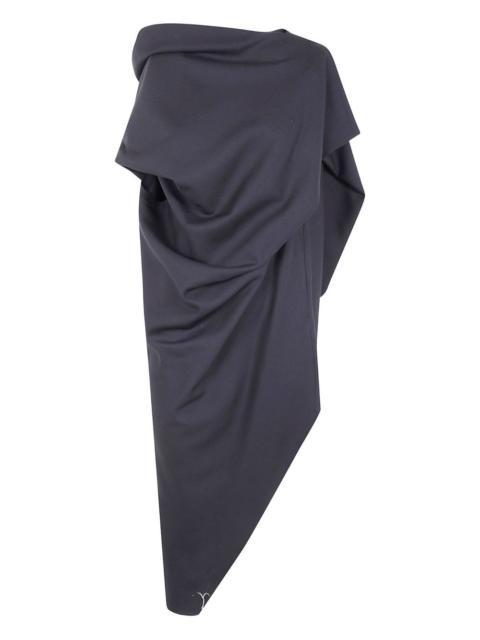 ISSEY MIYAKE Uni-Form(Wool) asymmetric design midi dress