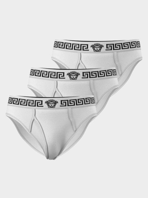 VERSACE Men & apos;s Medusa La Greca 3-Pack Briefs