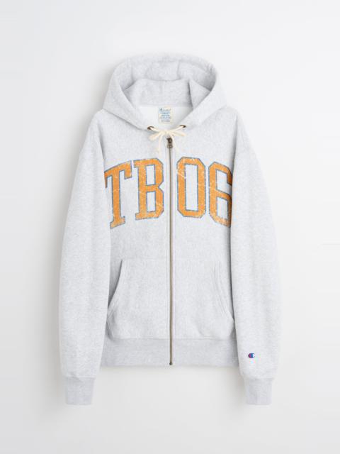 Champion TRÈS BIEN X CHAMPION DAMAGED TB06 ZIP HOOD GREY MELANGE