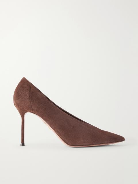 AQUAZZURA Voltaire 85 Suede Pump