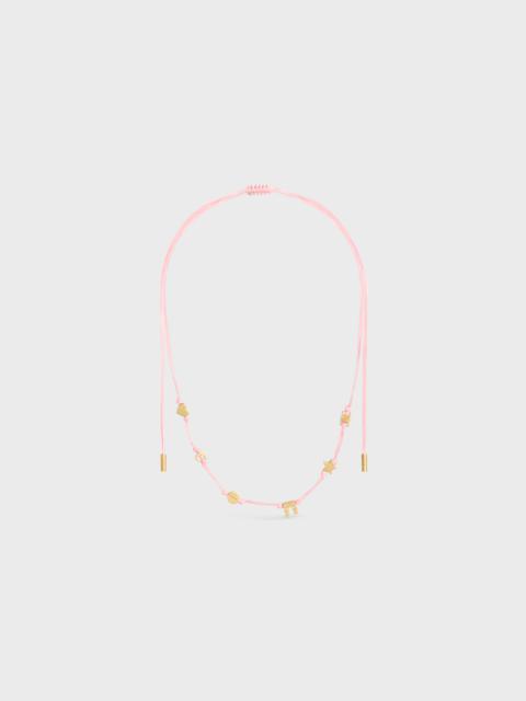 CELINE Celine Plage Multi Necklace in Brass with Gold Finish and Polyester