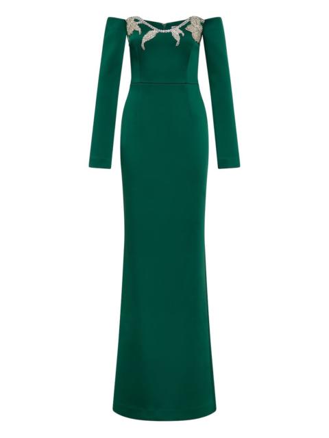 REBECCA VALLANCE Ellerie strapless embellished maxi dress