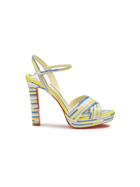 Santoni Women's multicolor leather high-heel sandal