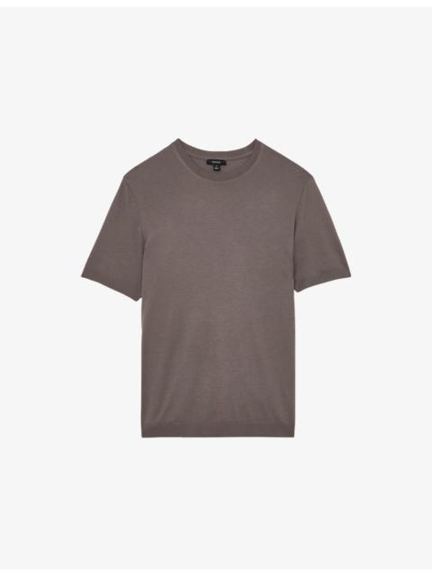REISS Chad Crewneck Short-Sleeve Cotton-Blend T-Shirt