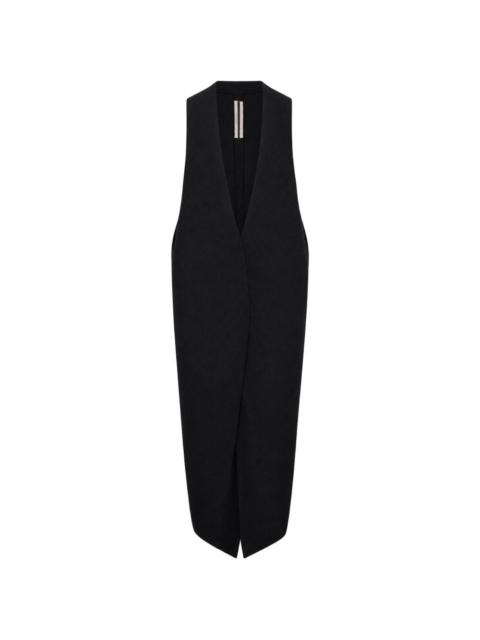 Rick Owens Cyclops V-neck sleeveless cardi-coat