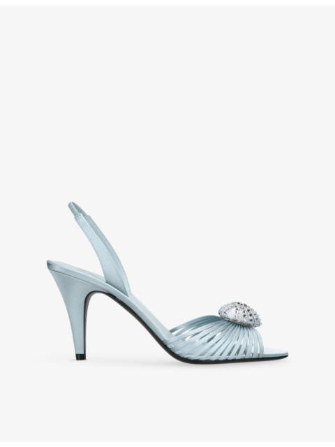 Valentino Royal Slingback 85 Satin Sandals