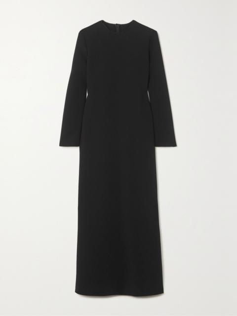 The Row Amara crepe maxi dress Black