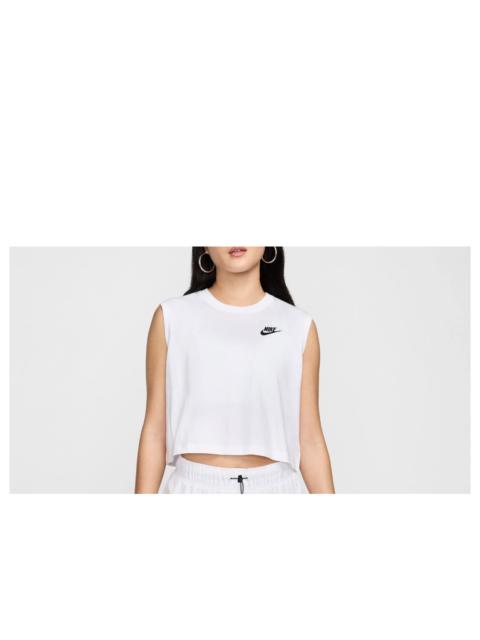 Nike (WMNS) Nike Sportswear Club Sleeveless Cropped Top 'White' FV5506-100