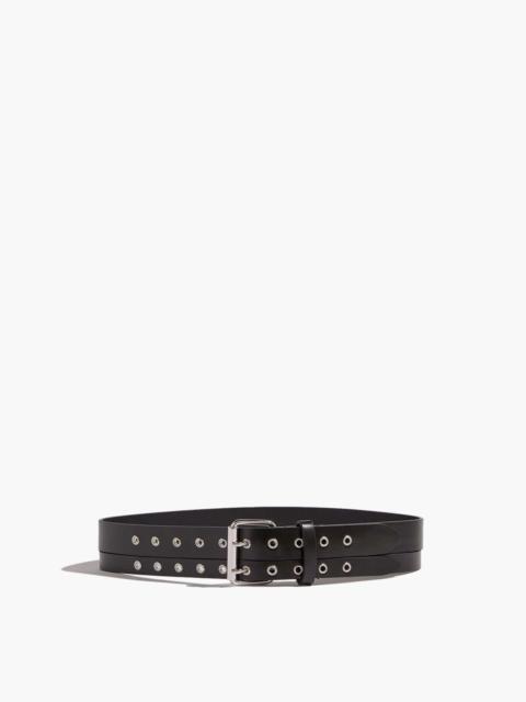 Isabel Marant Split Belt in Black/Silver