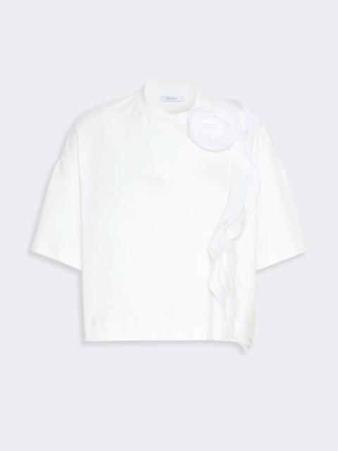 Max Mara ERA Frilly jersey T-shirt - WHITE