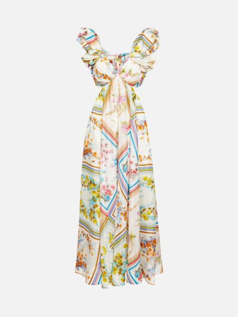 Halcyon floral silk maxi dress