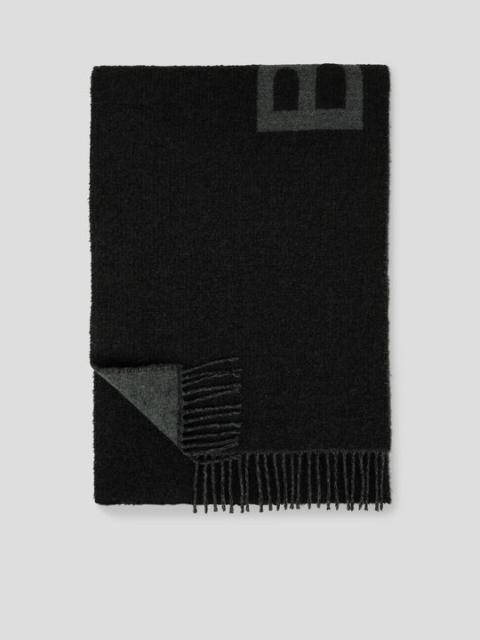 BOGNER Xouri Bouclé scarf in Black/Gray