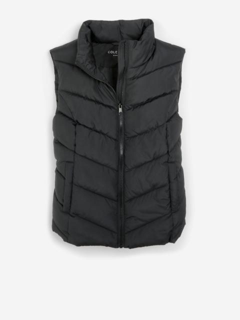 COLE HAAN Women's Chevron Zip Front Vest