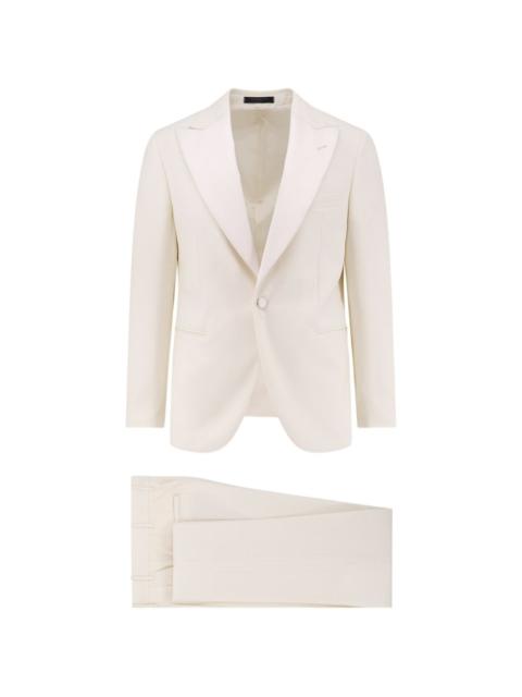 CORNELIANI satin-lapel single-breasted wool suit