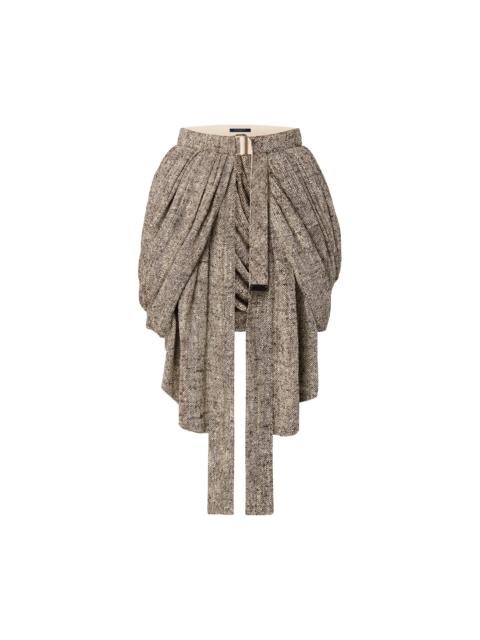 Louis Vuitton Draped Rustic Silk Layering Skirt