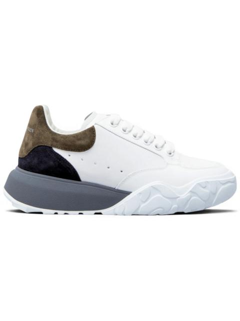 Alexander McQueen Alexander McQueen Oversized Court Trainer Optic White Blue Ivory