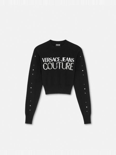 VERSACE JEANS COUTURE Embellished Logo Sweater