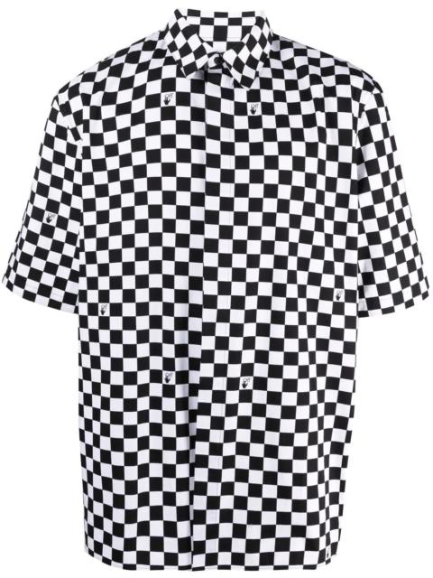 Off-White checkerboard print short-sleeve shirt