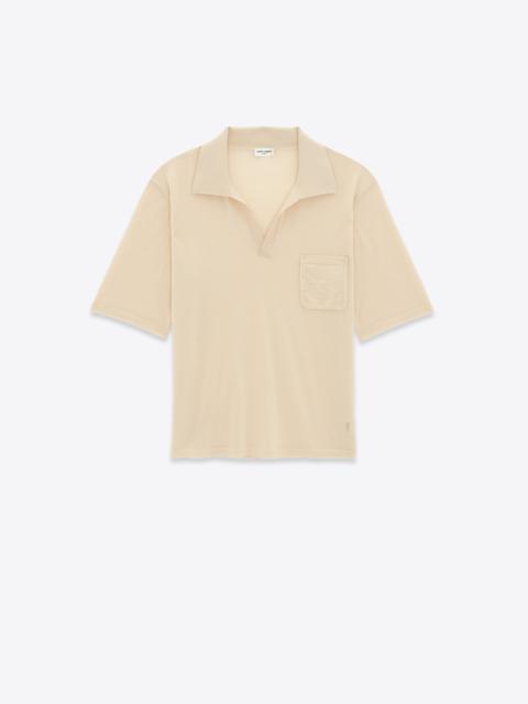 SAINT LAURENT cassandre polo shirt in wool