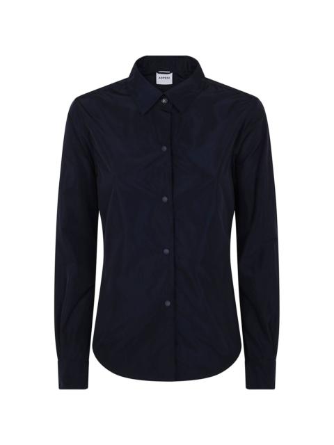 Aspesi curved-hem button-up shirt