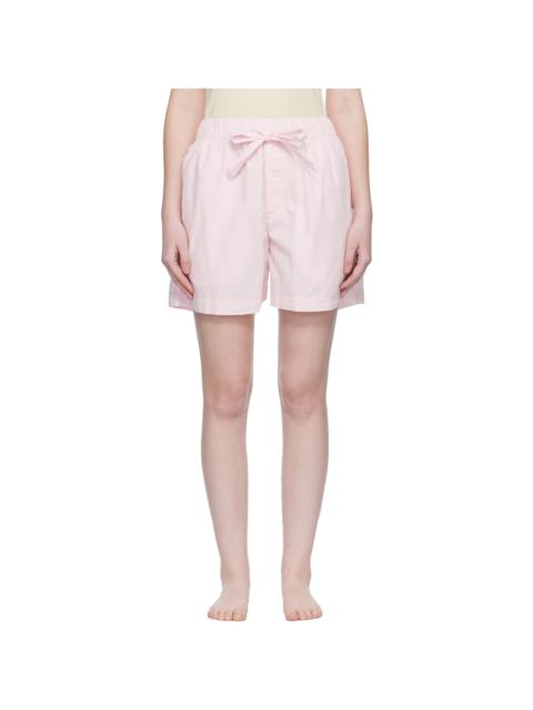 TEKLA Pink Poplin Pyjama Shorts