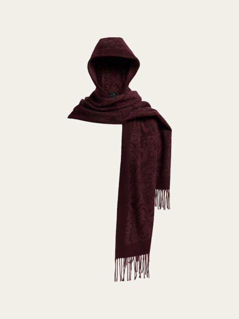 Etro Hooded Paisley Wool Scarf