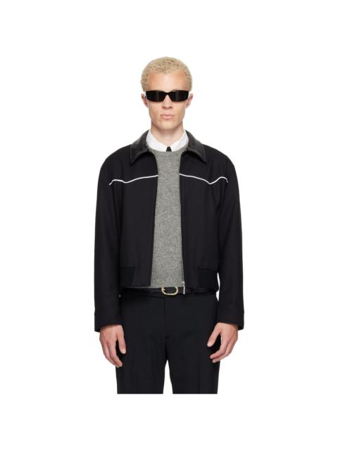 ERNEST W. BAKER Black Western Harrington Jacket