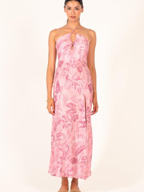 Poupette St Barth Long Dress Stella - Pink Calathea