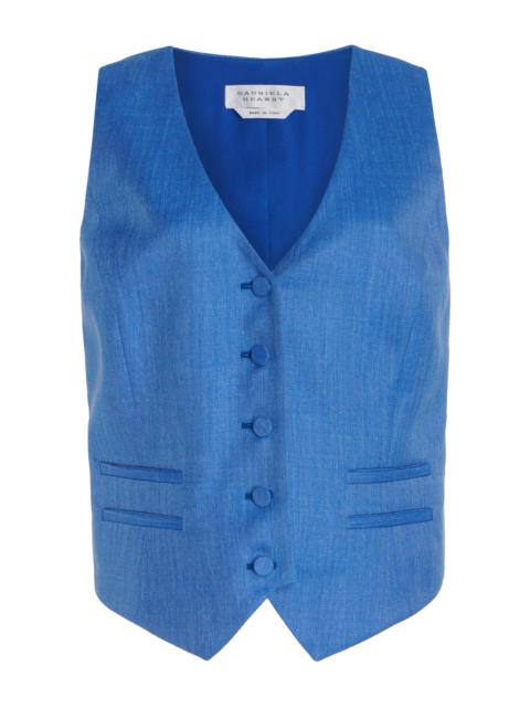 Coleridge Vest in Silk Wool with Linen