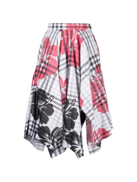 Vivienne Westwood floral-print asymmetric skirt