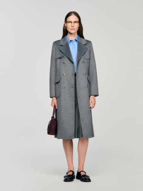 Sandro DOUBLE-FACED CHECK COAT