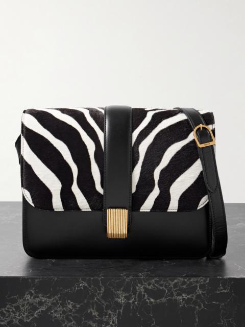 KHAITE Blake Zebra-print Calf Hair And Leather Shoulder Bag