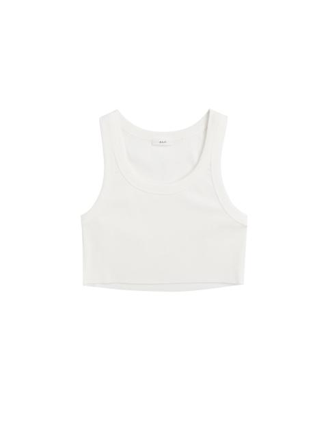 A.L.C. Halsey Cropped Cotton Rib Tank